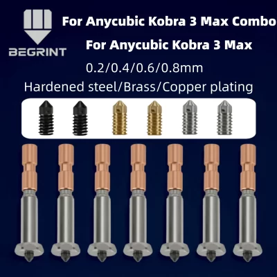 Nova atualização bocal para anycubic kobra 3 max hotend destacável bi-metal bocal de aço endurecido para kobra 3 max aquecedor acessórios