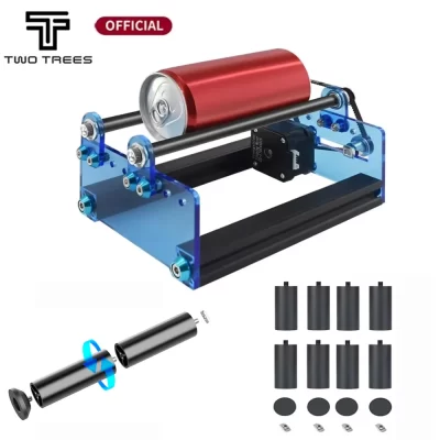 Máquina de gravação a laser twotrees, módulo de rotação do eixo y, módulo de gravação de rolo rotativo para escultura em copo TTS-55/10 pro ts2