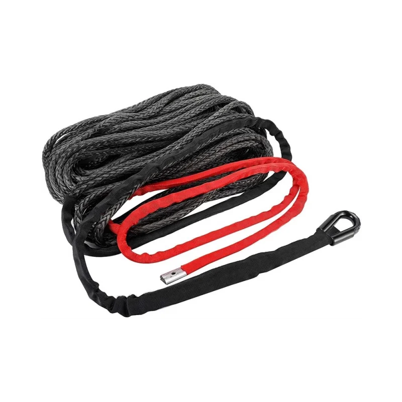 Synthetic Fiber Cable Winch, ATV, UTV, SUV, KFI, Recuperação, Substituição com Suporte, 25m * 10,5mm, 12000lbs - Image 2