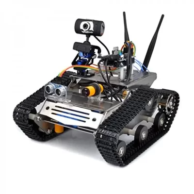 Inacabado diy rc câmera inteligente sem fio wifi robô tanque chassi kit carro com antena dupla 52231