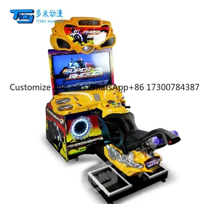 Máquina de jogo de corrida de motocicleta FF grande simulação on-line chama dupla TT videogame equipamento de cidade entretenimento operado por moeda