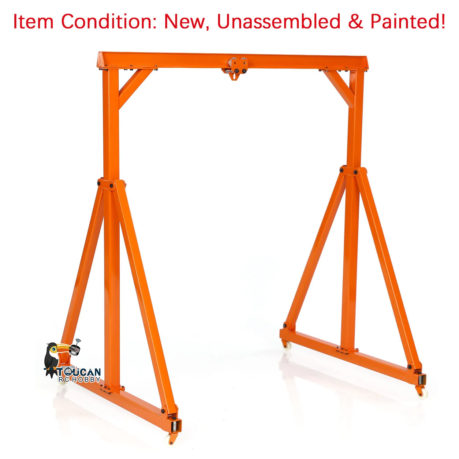 JDM Spare Painted Metal Gantry Crane, Guindaste de elevação, Kit Unassembled Part para Brinquedos RC Car Vehicle, THZH1980, Escala 1:10