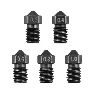 1/2/5 pçs e3d v6 extrusora bocal de aço endurecido cabeça impressão para prusa i3 mk3 mk4 anycubic i3 mega s chiron peças impressora 3d