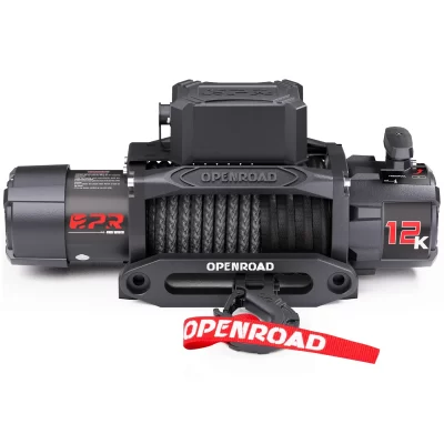 Guincho elétrico offroad de alta qualidade, 12000 lbs, 12v, corda sintética, recuperação, para suv, carro, 4x4