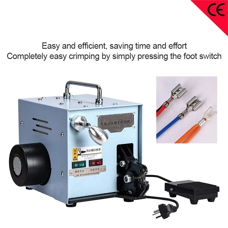 Máquina de friso de terminal elétrico 60w, ferramentas de crimper de terminal nu/isolante/tubular, mandíbulas substituíveis, máquina de friso de fio - Image 2