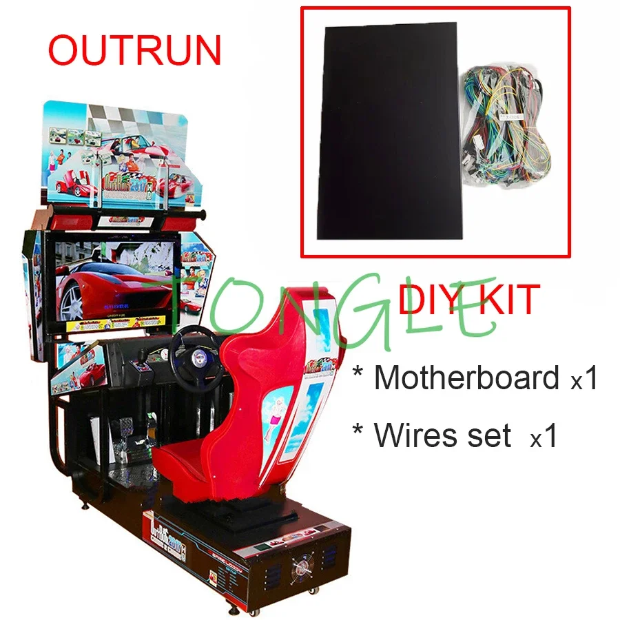 Jogo de simulador de condução de motor de corrida de carro Outrun, placa-mãe, rolamento de motocicleta TT, máquina de jogo de corrida infantil, kit de arcade DIY