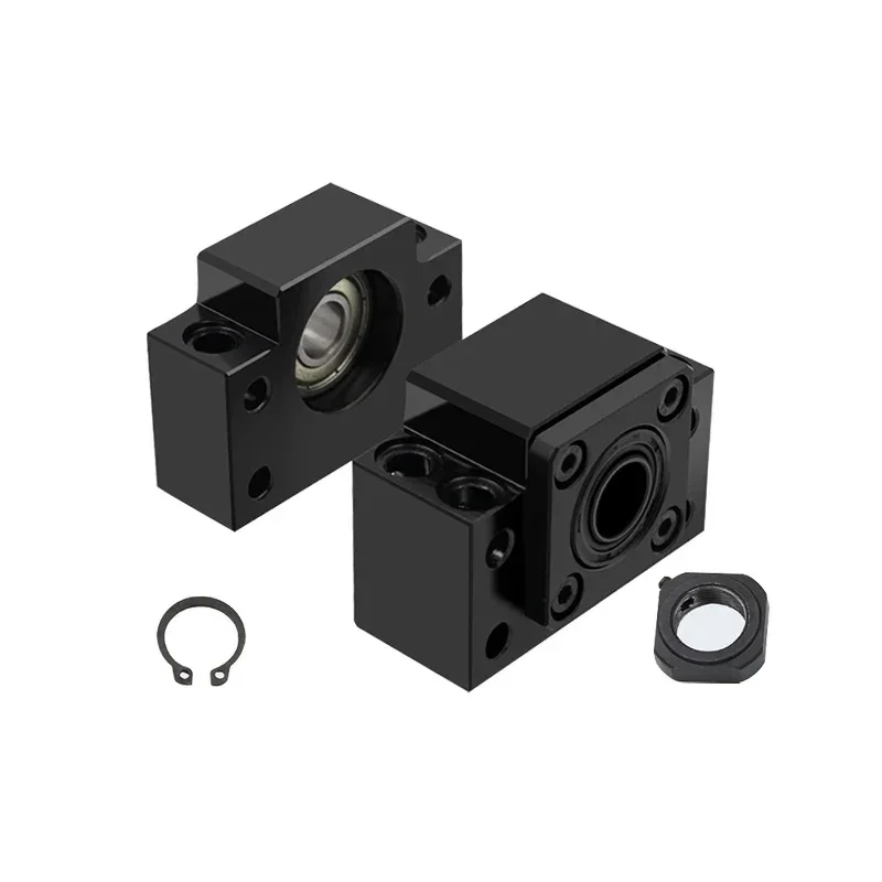 Parafuso esférico SFU 1204 1604 1605 1610 Conjunto de parafuso esférico personalizado de BK12BF12 + carcaça de porca + acoplador 150-550mm para impressora 3D - Image 6