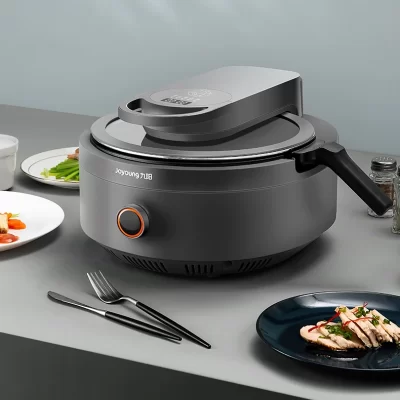 Multi-funcional automático agitar fritar panela de arroz máquina rotação inteligente panelas preguiçosas máquina de arroz frito robô máquina de cozinhar
