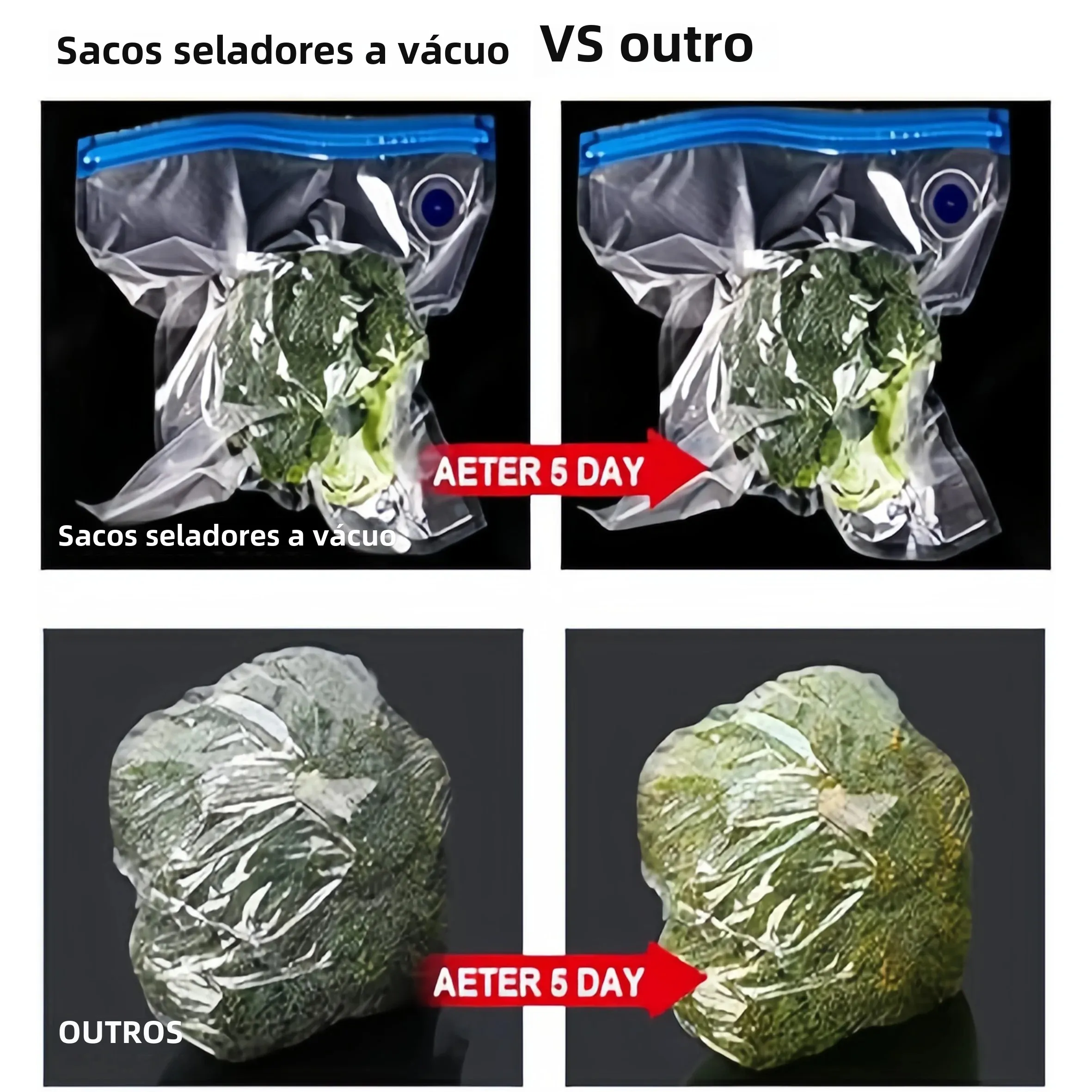 Seladora a vácuo portátil para armazenamento de alimentos, seladora a vácuo portátil, evita contaminação cruzada de alimentos + 50 sacos de vedação a vácuo - Image 5