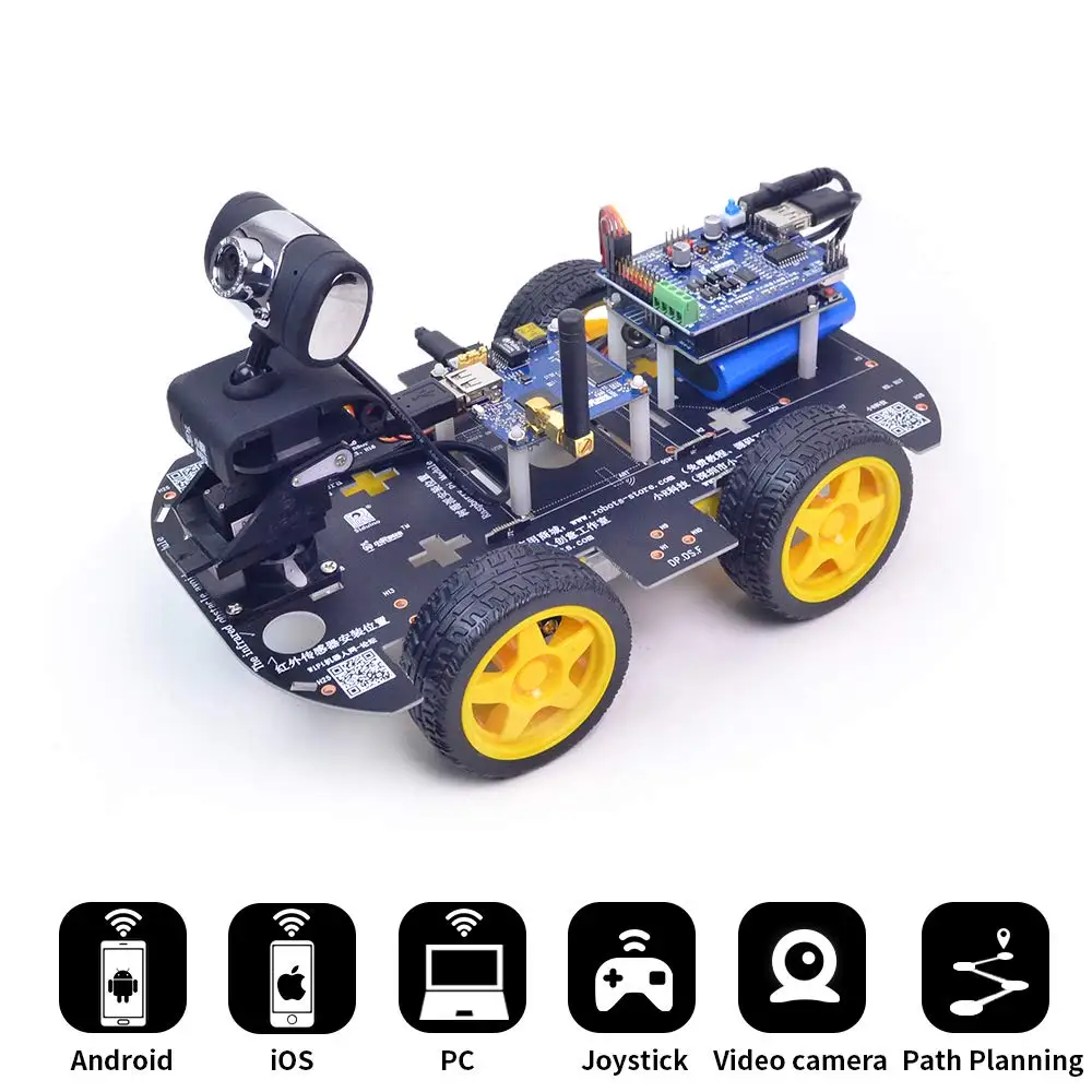 Xiaomi-Geek DS WiFi Smart Robot Car Kit para Arduino UNO R3, Controle Remoto Câmera HD, FPV Robótica Aprendizagem e Brinquedo Eletrônico