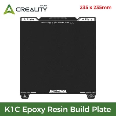 Creality k1c placa de construção de resina epóxi 235x235mm de alta resistência e resistência ao desgaste original para acessórios de impressora 3d k1c/k1 se