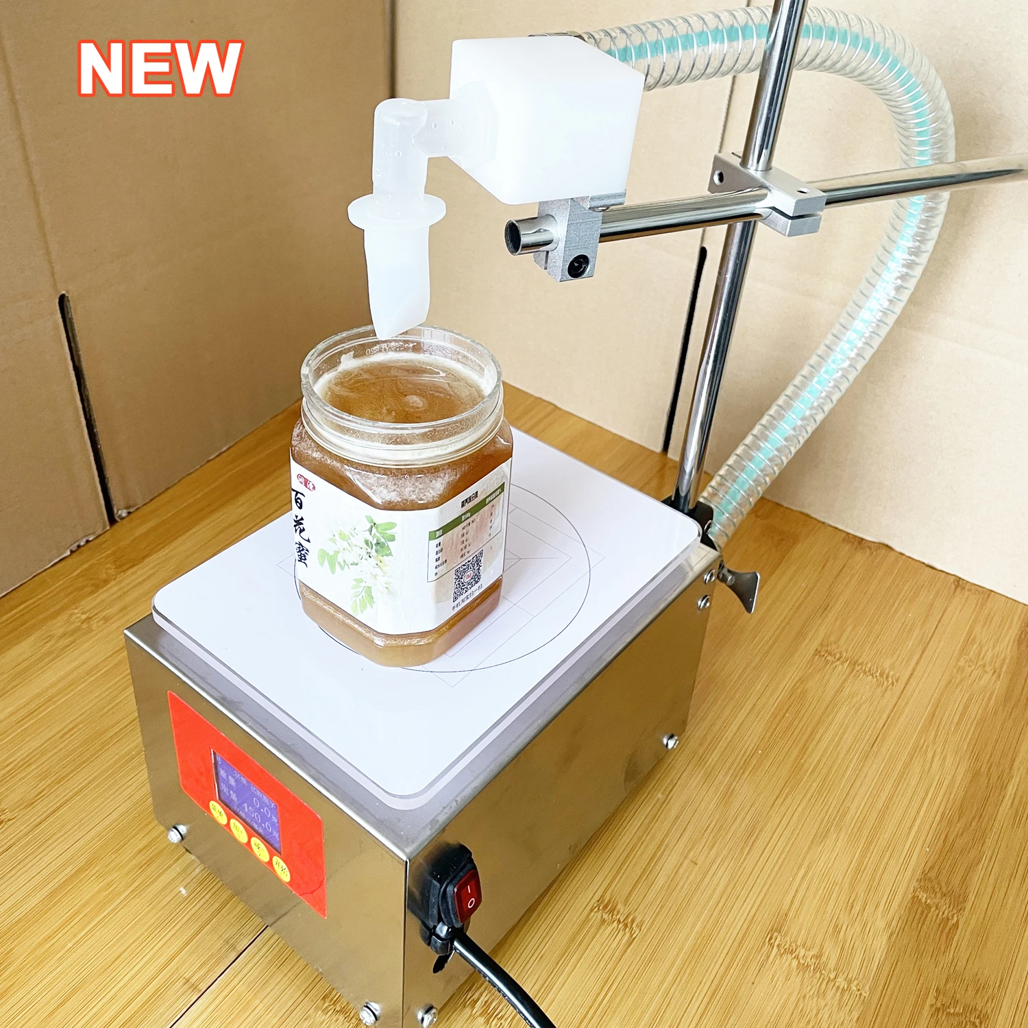 Máquina elétrica comercial de enchimento de mel, 5kg, engrenagem, bomba de mel, tipo de pesagem, líquido viscoso, enchimento automático, processador de alimentos - Image 6