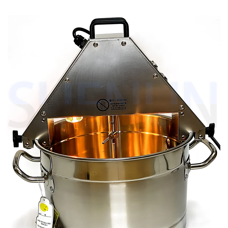 Agitador de alimentos pote 10l máquina de fritar alimentos geléia molho mistura wok 220v máquina de fritar automática com iluminação - Image 5