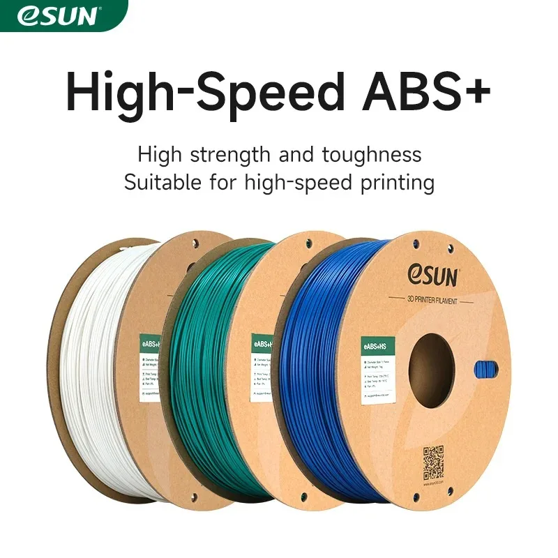 Esun impressão rápida abs + filamento 1kg 1.75mm impressão de alta velocidade abs + filamento de impressora 3d abs + hs filamento de impressão 3d para laboratório bambu