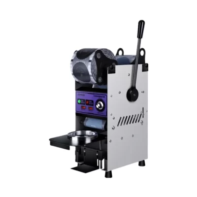 Máquina seladora de copos de plástico 220v/50hz, máquina comercial manual de selagem de filme de copo, máquina seladora de loja de chá de leite, semiautomática