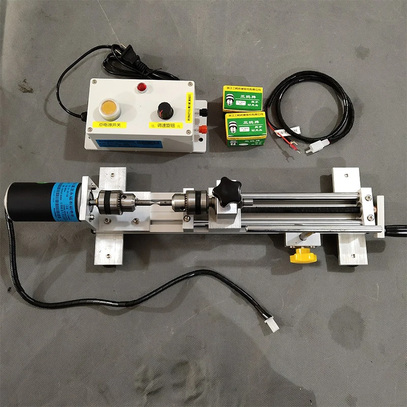 Micro torno multifuncional 180w, moagem e polimento, processamento de contas, mini torno para trabalhar madeira diy, 2000-6000rpm - Image 5