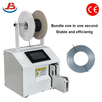 Jb máquina automática de amarração com fio, tela sensível ao toque, semiautomática, máquina de ligação de fio com dispensador de filme elástico grátis
