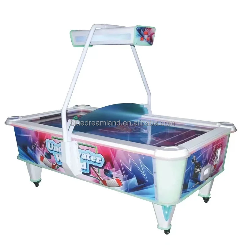 Arcade esportivo de mesa de hóquei no gelo com estrela curvada operada por moedas