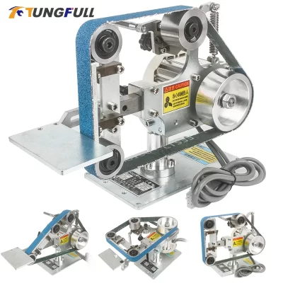Metal Belt Sander 550W Brushless Servo Motor abrasive Belts Machine Belt Sanding Machine 762x25mm Grinding Machine