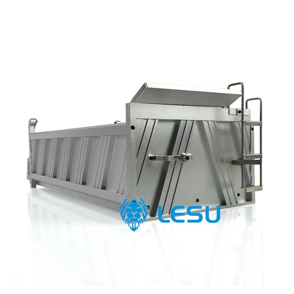 LESU Parts 400Mm Full Metal Cargo Bucket Container B 6*6 RC Dumper 1/14 Truck Tamiyaya Outdoor Toys TH02029