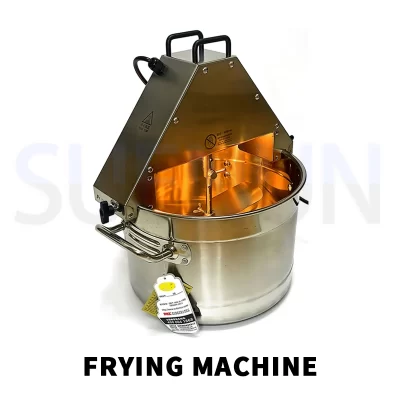 Agitador de alimentos pote 10l máquina de fritar alimentos geléia molho mistura wok 220v máquina de fritar automática com iluminação