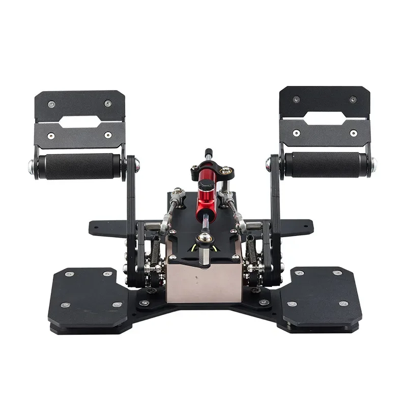 Wufen tecnologia simulação de vôo jogo pé leme amortecimento raptor todo-metal hall sensor freio leme triaxial bobo leme - Image 5