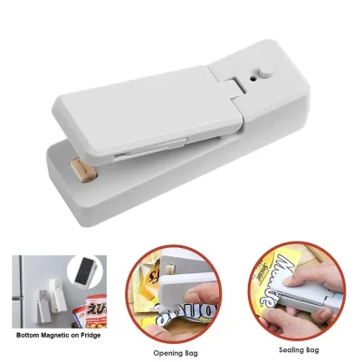 Dispositivo de vedação térmica usb 2 em 1, plástico térmico, selador portátil de alimentos, chips, lanches, saco, máquina seladora, embalagem, acessórios de cozinha