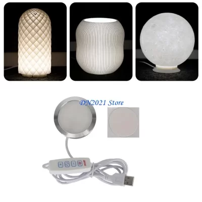 Conjunto luz LED F3KE Conjunto ligas alumínio impressoras Uso interno alimentado por USB