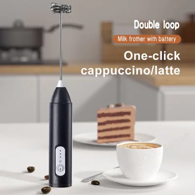 Misturador elétrico de espuma de café e leite, batedor de creme de café, batedor de ovos portátil, misturador de espuma, cozinha automática, ferramentas de batedor