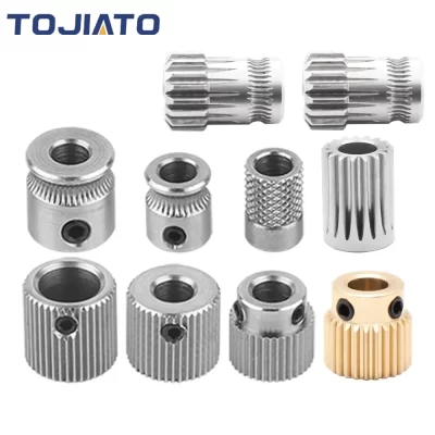 1 peça extrusor mk7 mk8 e3d 26/40 dentes engrenagem reprap ender3 cr10 extrusora engrenagem de acionamento furo de latão 5mm roda de alimentação de impressora 3d