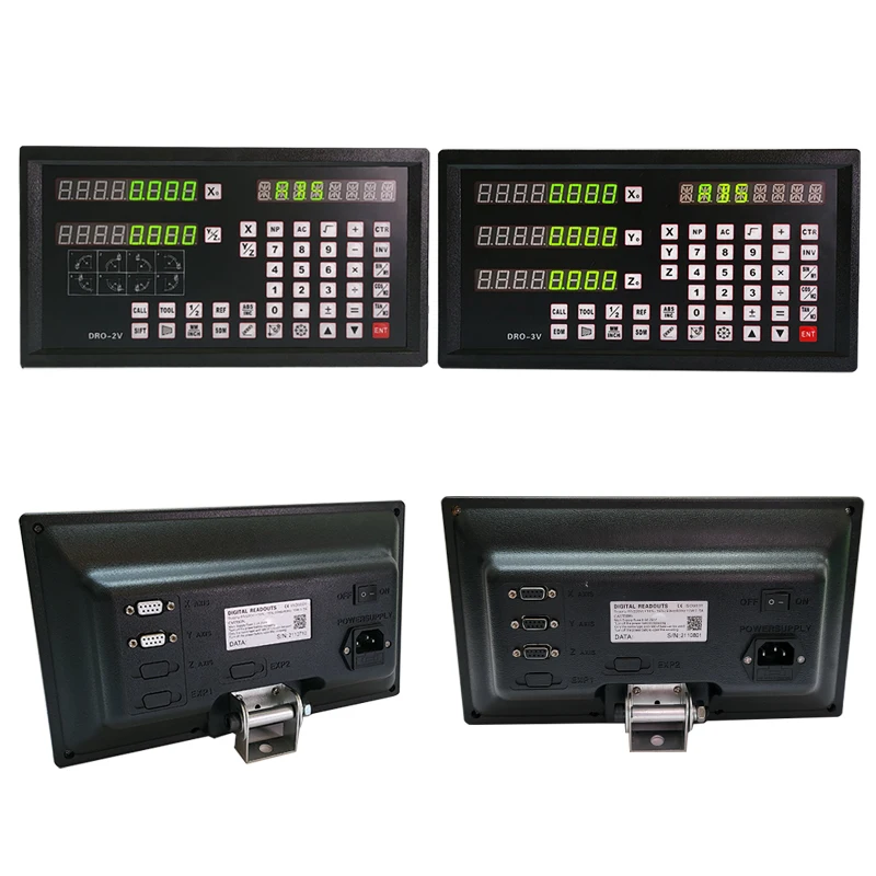 DRO-3V 2v 2 eixos 3 eixos leitura digital caixa de metal display para fresadora torno escalas lineares codificador dro AC90-250V - Image 3