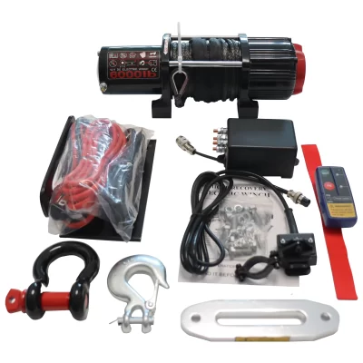 Guincho elétrico de 6000 LBS 12V, corda de reboque sintética, talha de elevação para reboque de carro 4X4, caminhão ATV, barco off road
