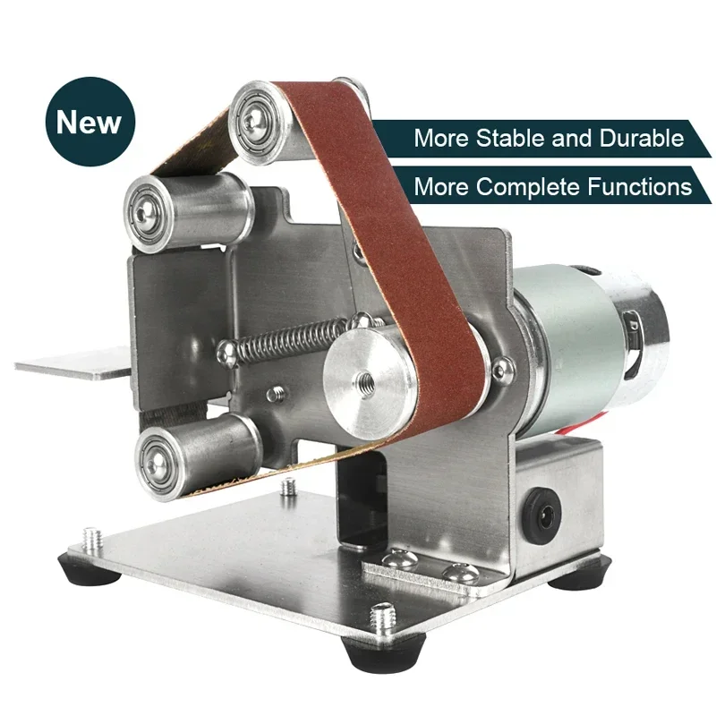 110V/220V Mini Belt Grinding Machine Tool Sharpening Machine Home DIY Polisher Machine Sanding Grinding Electric Sander - Image 4