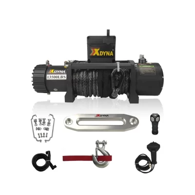 Guincho elétrico para carro 12V 4x4 à prova d'água IP 67 com capacidade de 12000lb Material de aço e nylon para aplicações offroad 4x4