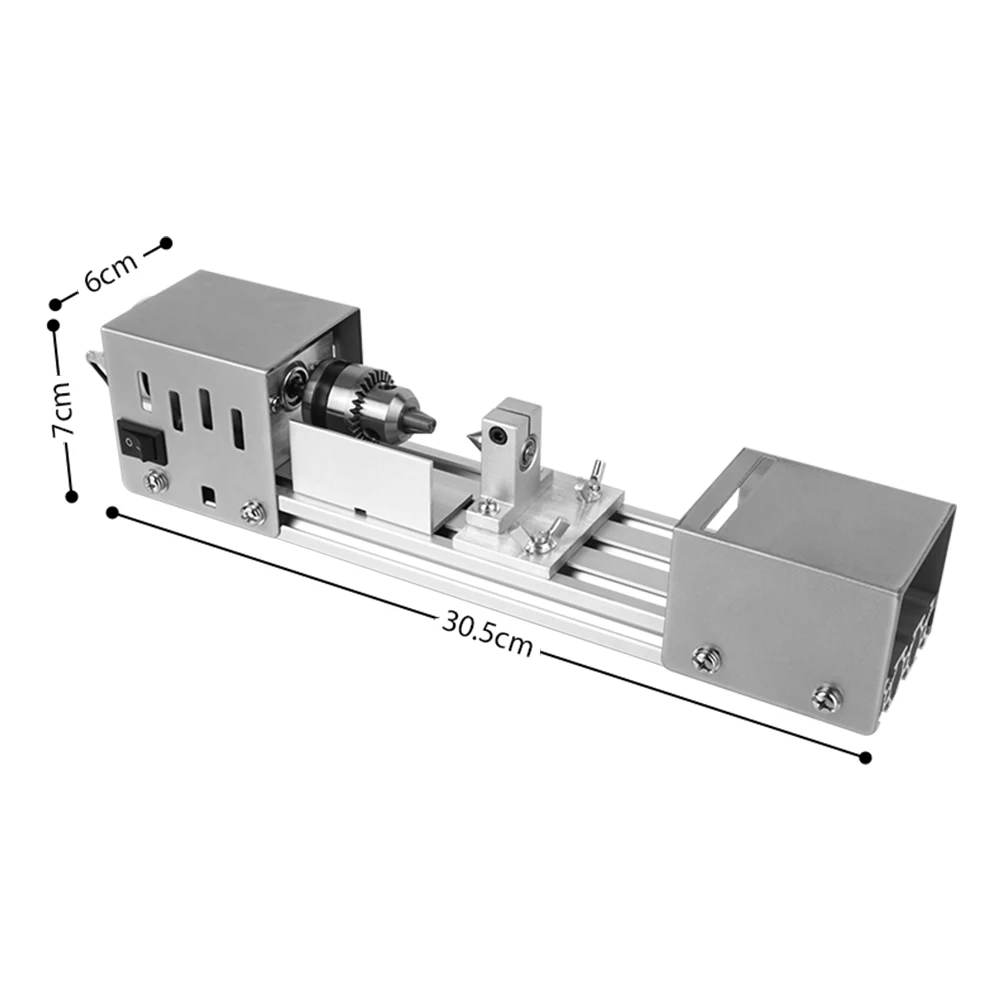 Mini máquina de torno de madeira ferramenta rotativa em miniatura buda pérola torno 12-24v diy carpintaria buda pérola moagem polimento - Image 2