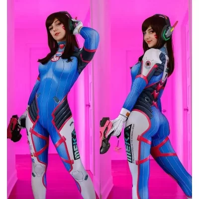 D.va super-herói cosplay trajes macacões animal dva zentai terno halloween meninas bodysuit adultos k novo 2025 cosshu
