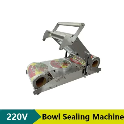 Máquina manual de embalagem de filme de copo de plástico, selagem térmica, máquina de embalagem de filme de copo de sorvete de alimentos, selador de embalagem de mesa