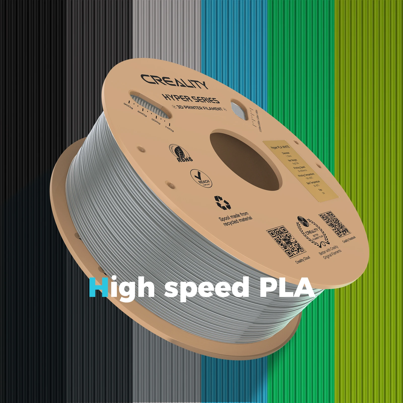 Filamento pla de alta velocidade creality original 1.75mm 1kg hyper series pla 3d filamento pla para creality k1/k1 max/Ender-5 s1 - Image 5