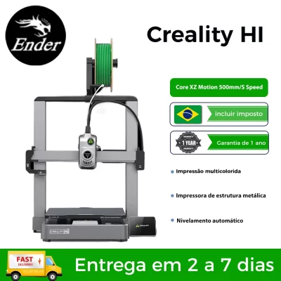 Creality hi impressora 3d, nivelamento automático, extrusora de acionamento direto, núcleo de impressão multicolorido, movimento xz, velocidade 500 mm/s, impressora de construção de metal