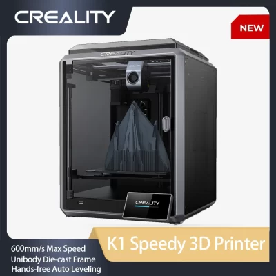 Creality-Impressora 3D de Alta Velocidade com Ecrã Táctil a Cores, Impressão Directa com Engrenagem Dupla, K1, K1 Max, 600mm, s, 4.3 ", 220x220x250mm