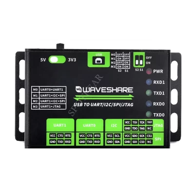 Conversor USB para UART/I2C/SPI/JTAG compatível com circuitos de proteção múltiplos de 3,3 V e 5 V suporta múltiplas interfaces