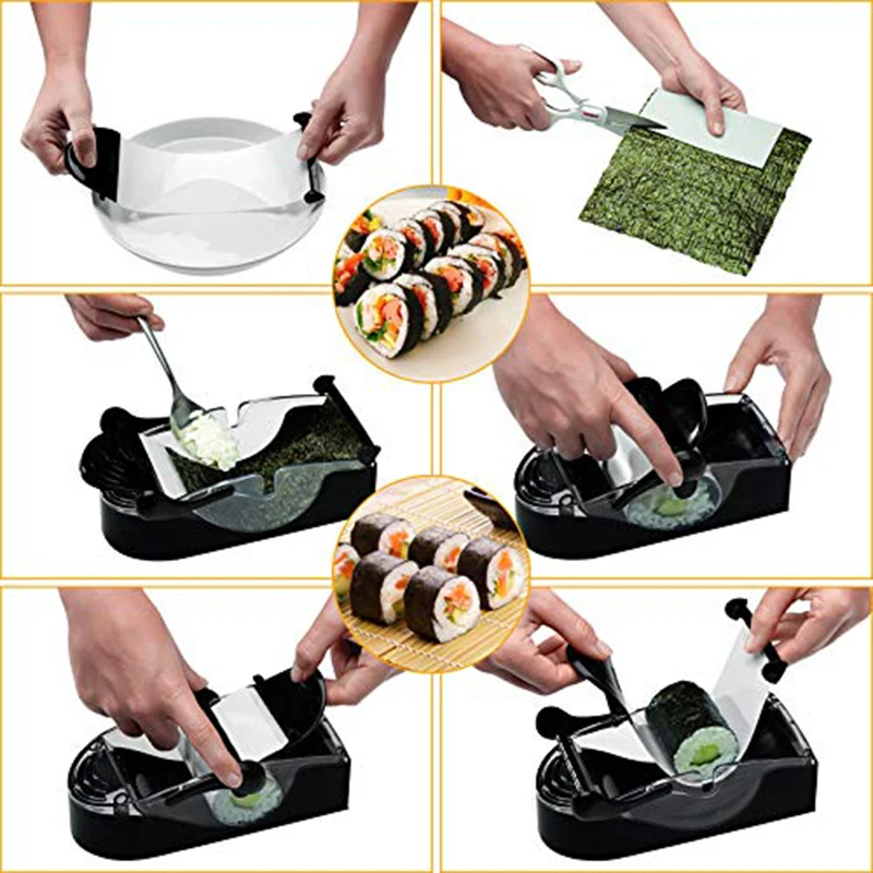 Máquina japonesa de sushi, molde de bola de arroz, rolo DIY, ferramenta antiaderente de carne vegetal, suprimentos de cozinha - Image 3