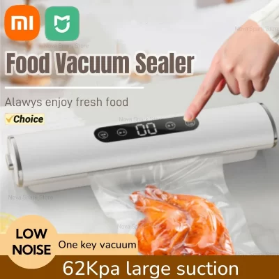 Xiaomi profissional aferidor do vácuo alimentos elétrico vácuo para cozinha máquina de selagem de armazenamento de alimentos seco/molhado aferidor de cozinha novo