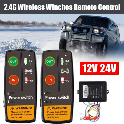 12v 24v controlador de interruptor de guincho elétrico acessórios de controle remoto sem fio para jeep off road 4x4 atv barco de reboque universal