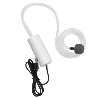 Bomba de ar para aquário, bomba de ar usb pequena, bomba de oxigênio com tubo de pedra de ar, fivela suspensa para peixes, pesca ao ar livre