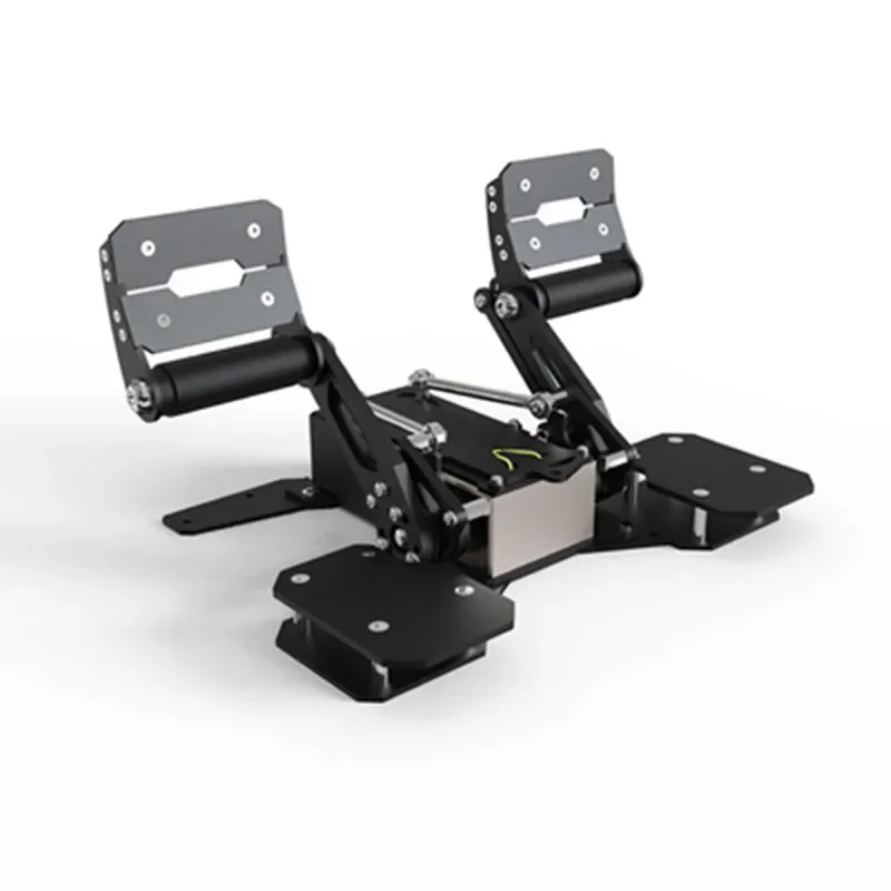 Wufen tecnologia simulação de vôo jogo pé leme amortecimento raptor todo-metal hall sensor freio leme triaxial bobo leme - Image 3
