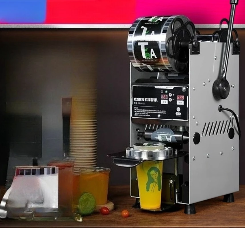 Máquina seladora de bebidas de copo 220V Máquina seladora de loja de chá de leite semiautomática comercial - Image 2