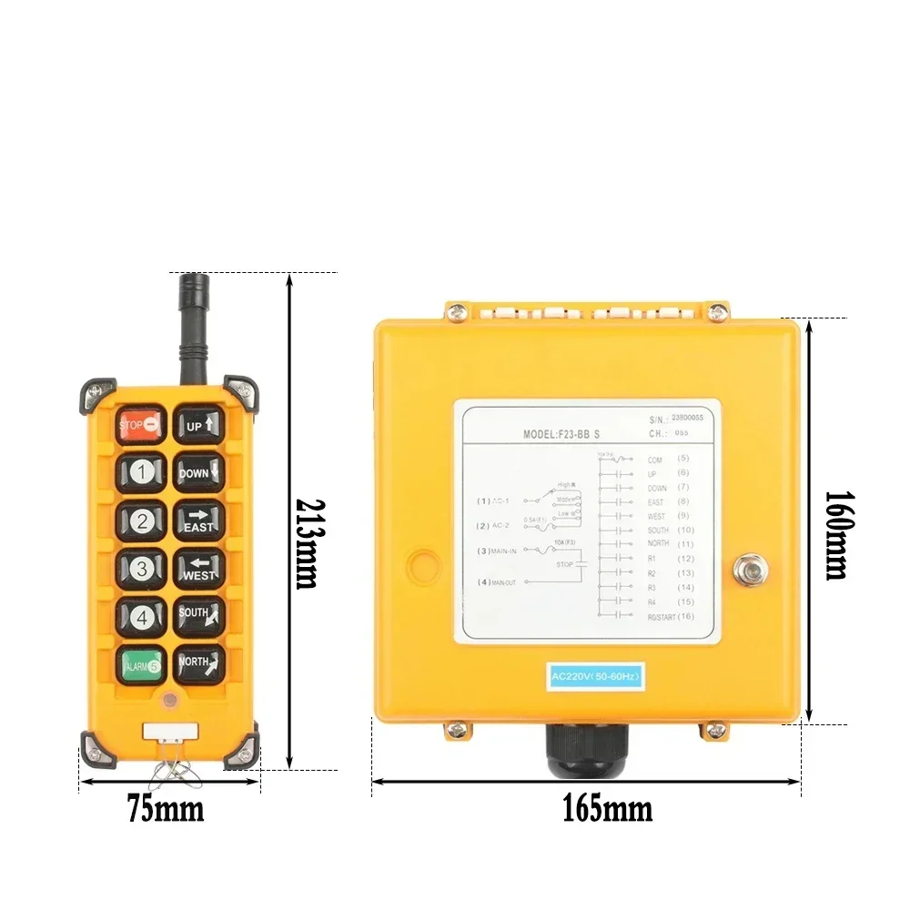 Industrial Remote Controller F23-A++/F23-BB 18-65V 65-440V 1/2 Transmitters 1 Receiver Electric Hoist Wireless Switches - Image 4