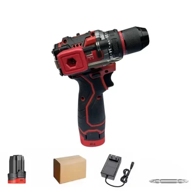 Poderoso driver de impacto sem fio de 16,8 V com mandril de metal, furadeira elétrica sem escova para casa DIY, ferramentas de chave de fenda e perfuração