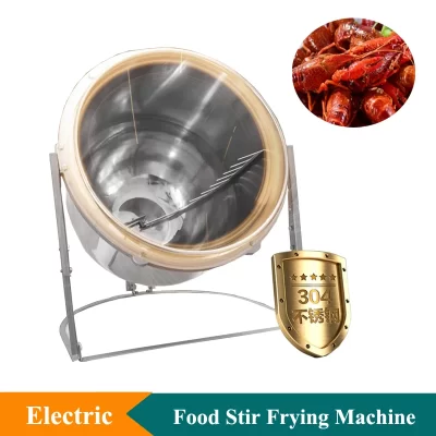 Máquina de fritar alimentos em aço inoxidável, 42l, misturador químico, máquina automática de fritar alimentos